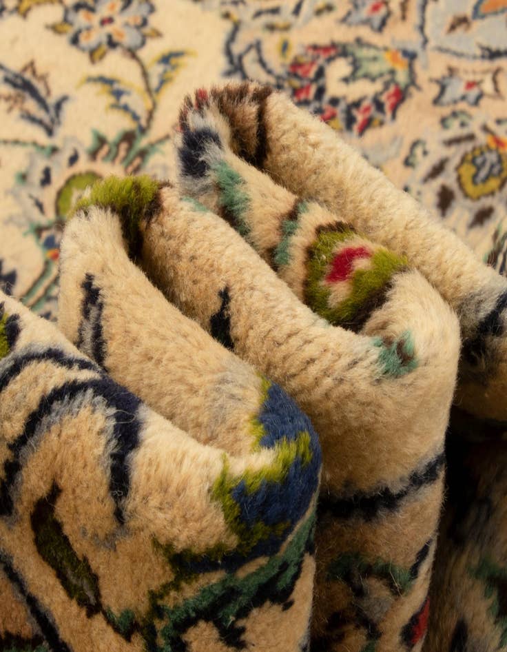 Detail image of  8' x 11' 7  Hand Knotted Kashan Persian Wool Rug