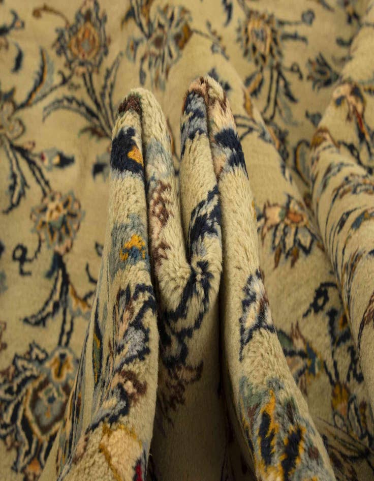 Detail image of  10' x 15' 11  Hand Knotted Kashan Persian Wool Rug