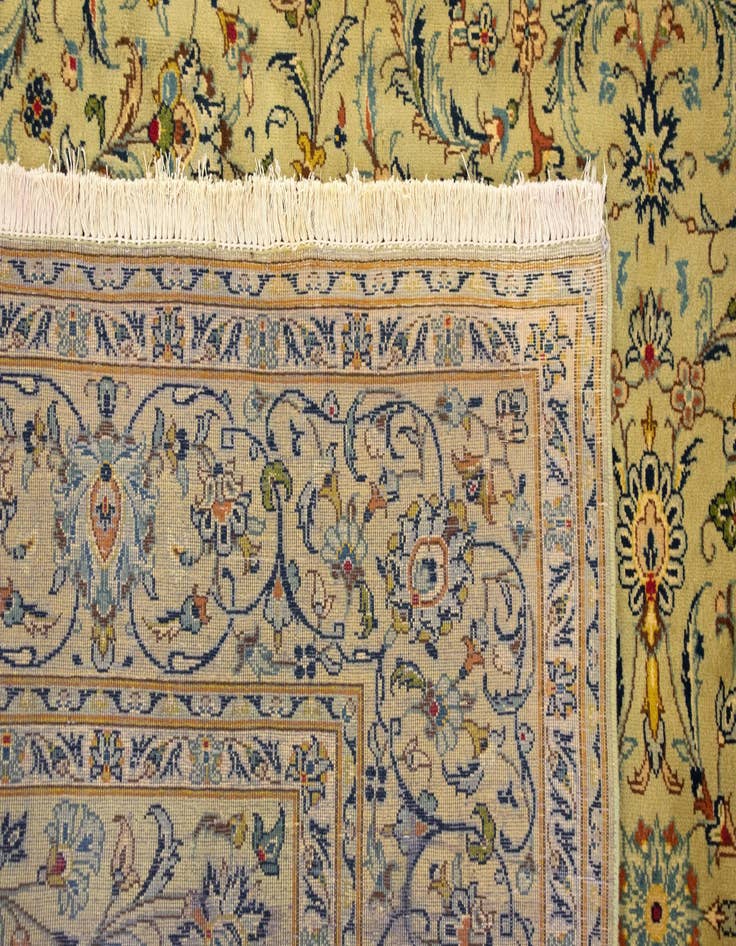 Detail image of  7' 2 x 10' 3  Hand Knotted Kashan Persian Rug