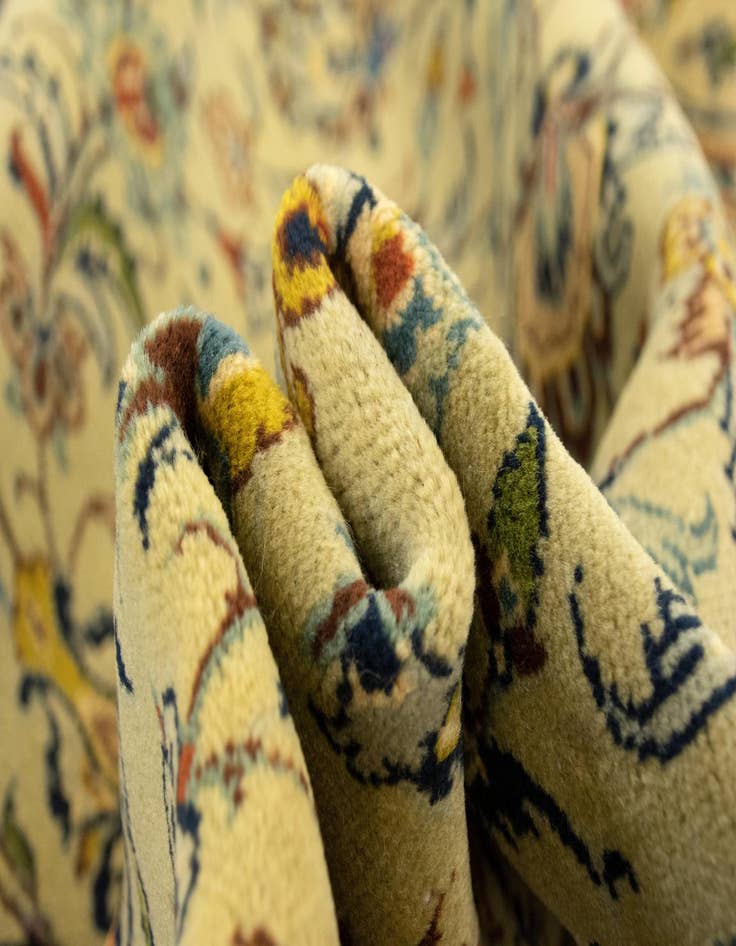 Detail image of  7' 2 x 10' 3  Hand Knotted Kashan Persian Rug