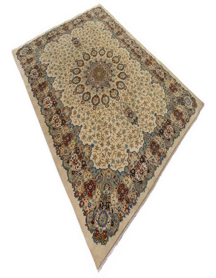 Detail image of  10' 8 x 13' 7  Hand Knotted Kashan Persian Wool Rug