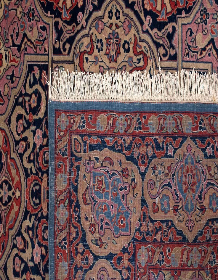 Detail image of  4' 5 x 6' 6  Hand Knotted Kashan Persian Rug