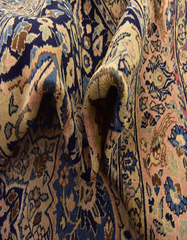 Detail image of  8' 2 x 11' 8  Hand Knotted Kashan Persian Wool Rug