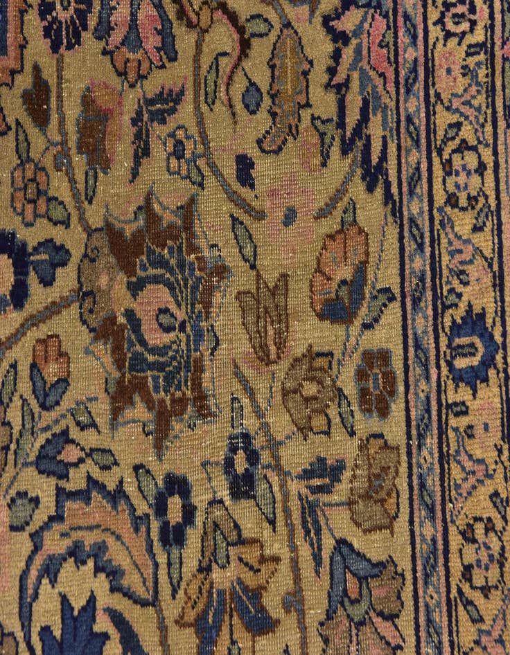 Detail image of  8' 2 x 11' 8  Hand Knotted Kashan Persian Wool Rug