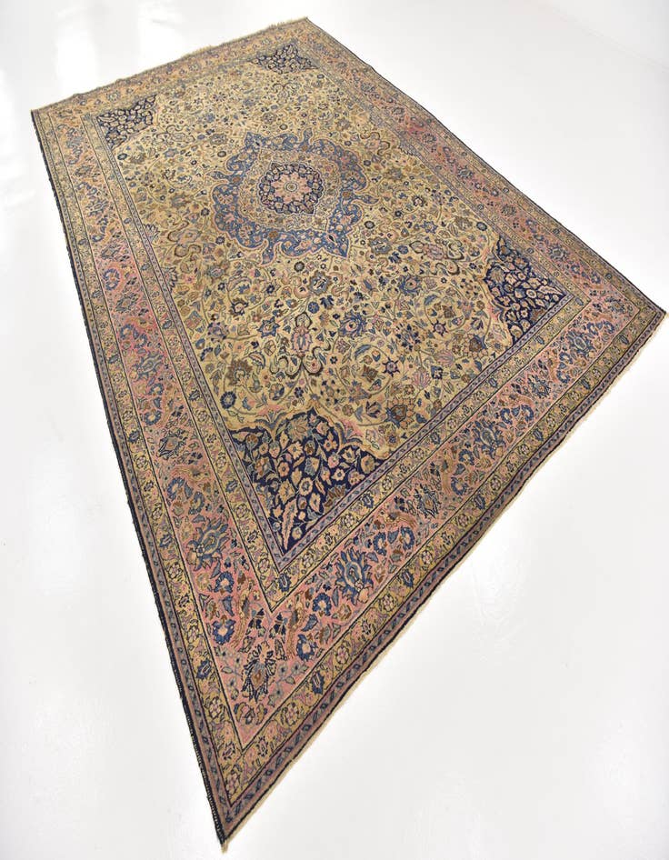 Detail image of  8' 2 x 11' 8  Hand Knotted Kashan Persian Wool Rug