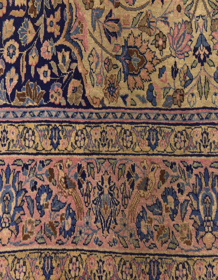 Detail image of  8' 2 x 11' 8  Hand Knotted Kashan Persian Wool Rug