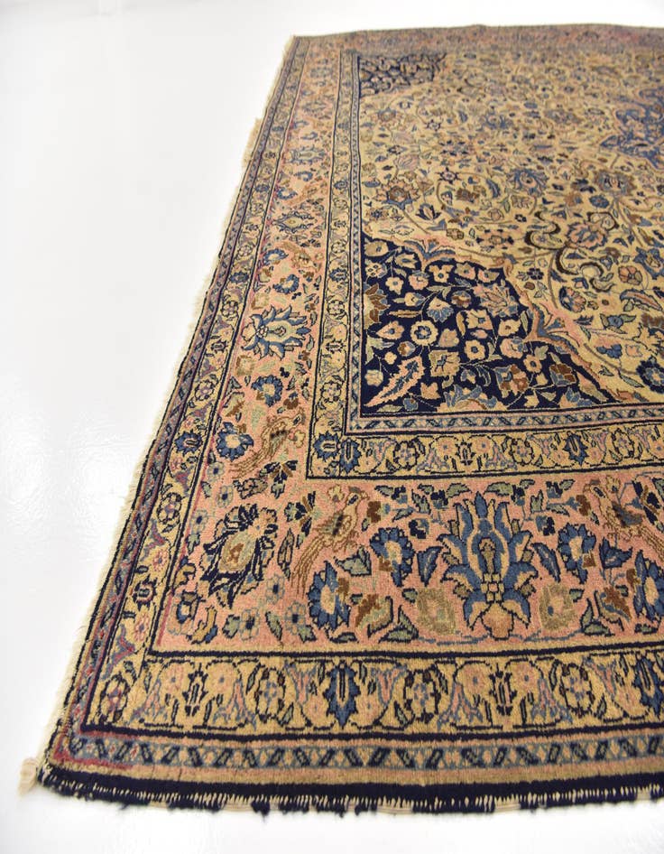 Detail image of  8' 2 x 11' 8  Hand Knotted Kashan Persian Wool Rug