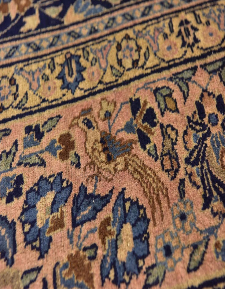 Detail image of  8' 2 x 11' 8  Hand Knotted Kashan Persian Wool Rug