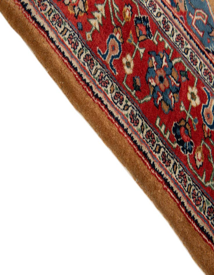 Detail image of  4' 3 x 6' 9  Hand Knotted Kashan Oriental Wool Rug