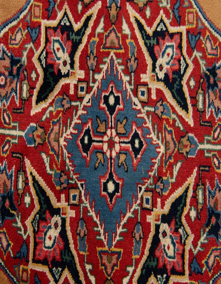 Detail image of  4' 3 x 6' 9  Hand Knotted Kashan Oriental Wool Rug