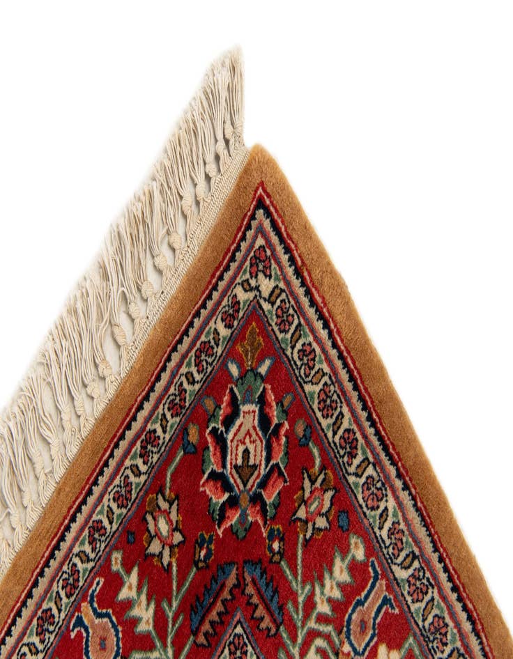 Detail image of  4' 3 x 6' 9  Hand Knotted Kashan Oriental Wool Rug