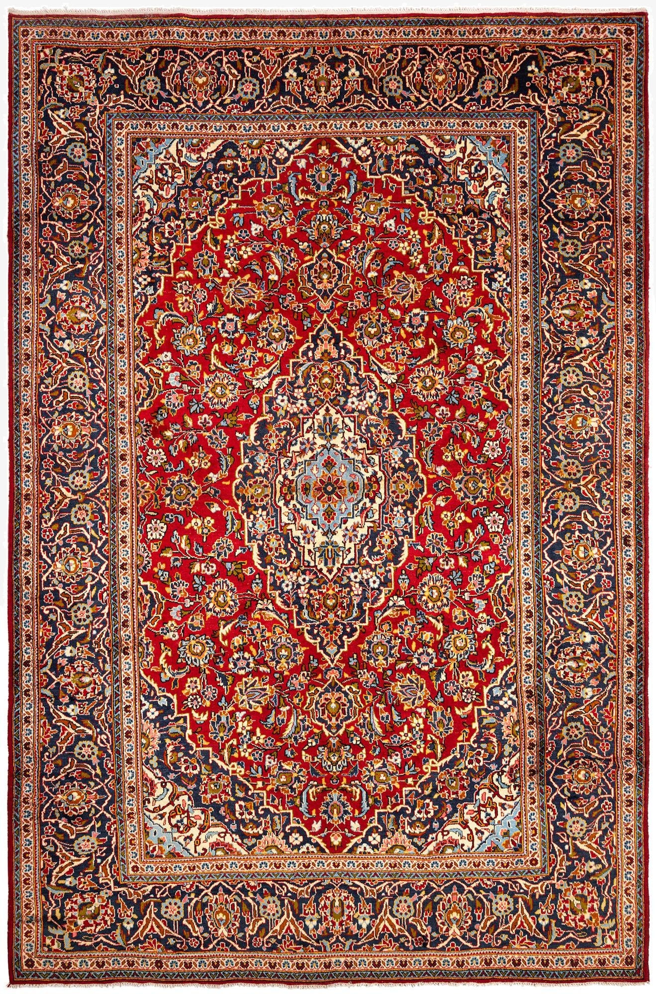  7' 11 x 11' 11 Kashan Wool Rug