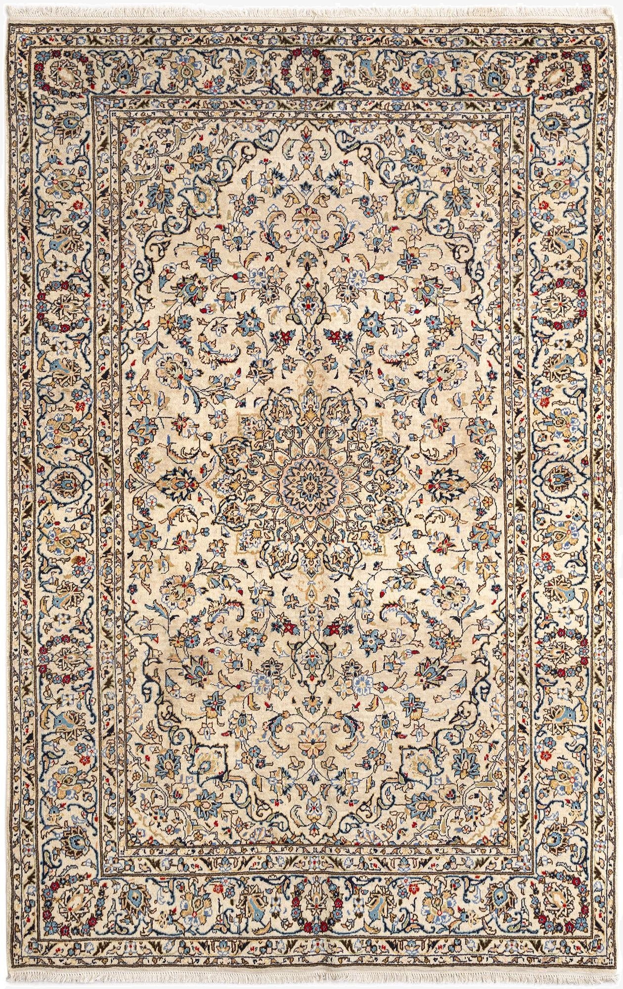  6' 7 x 10' Kashan Wool Rug