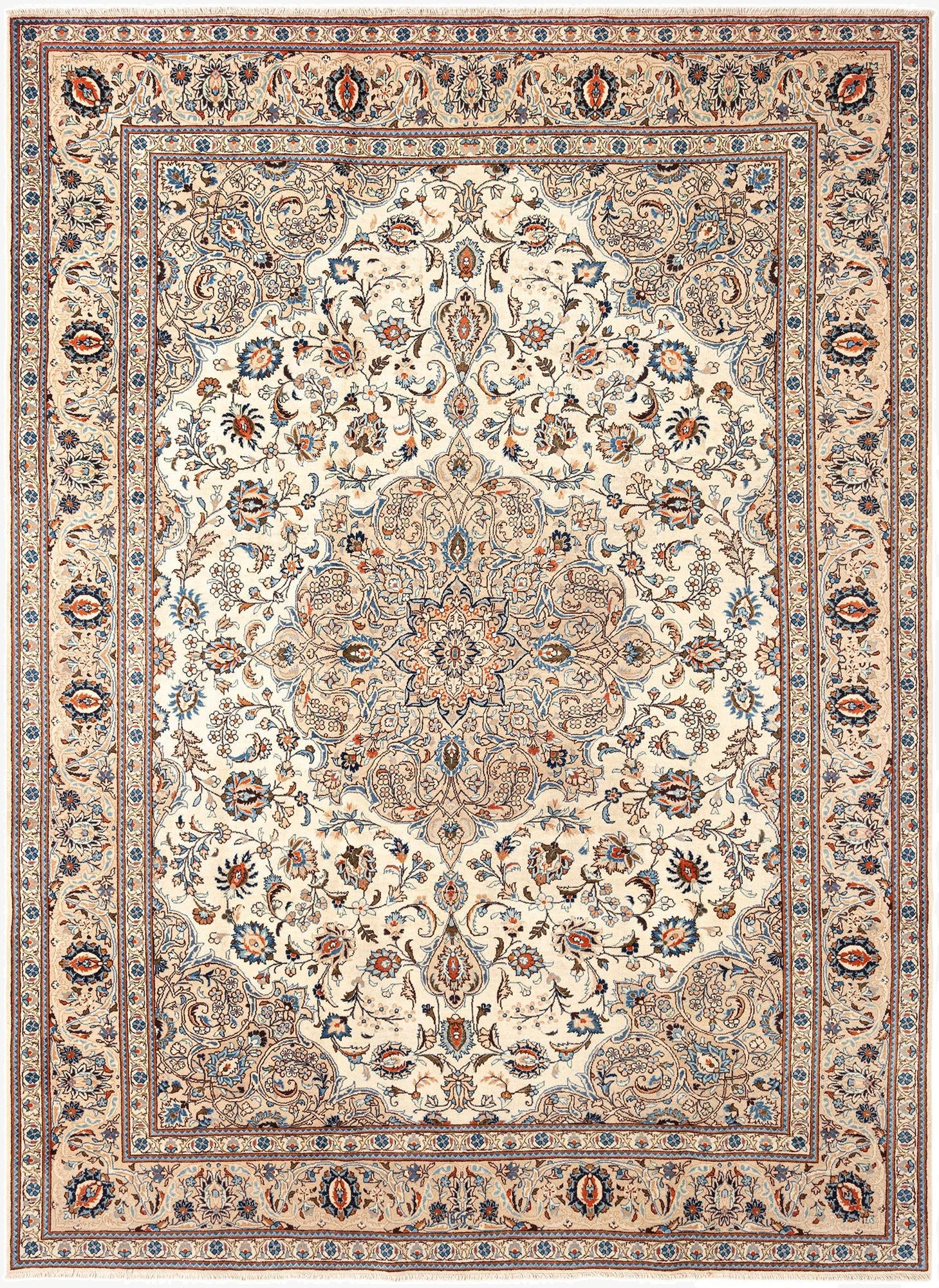  7' 10 x 10' 9 Kashan Wool Rug