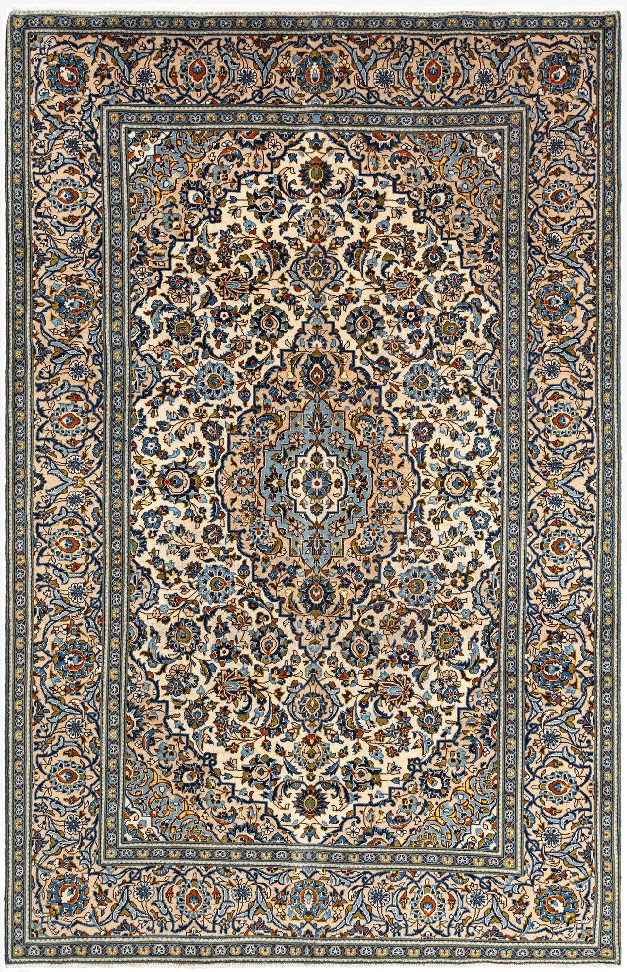  6' 7 x 10' 2 Kashan Wool Rug