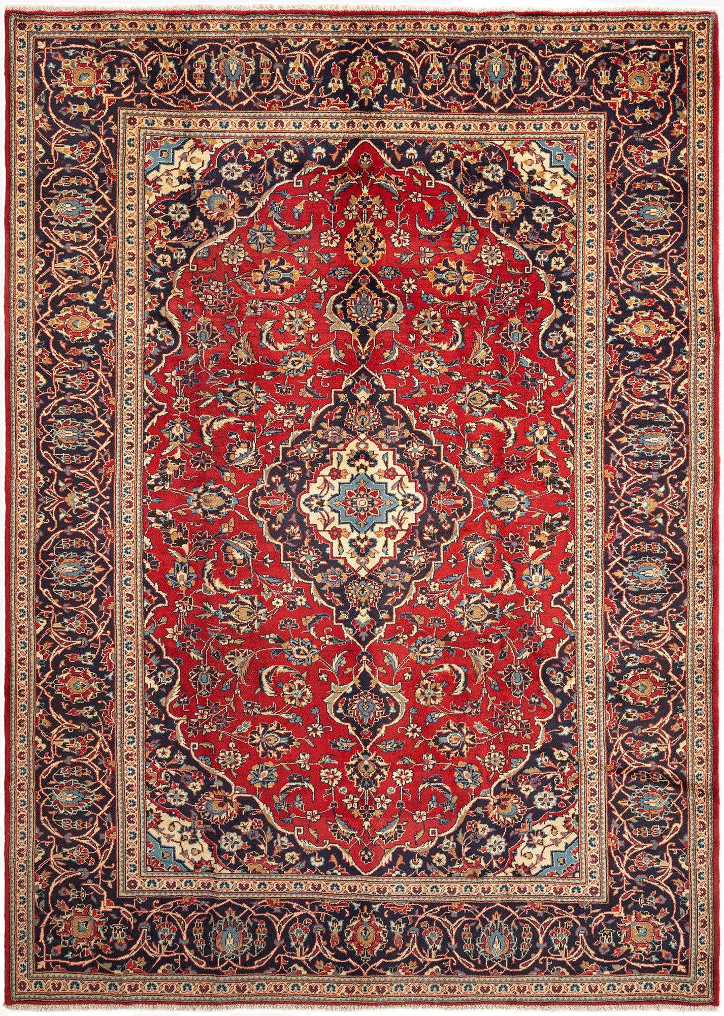  8' x 11' Kashan Wool Rug