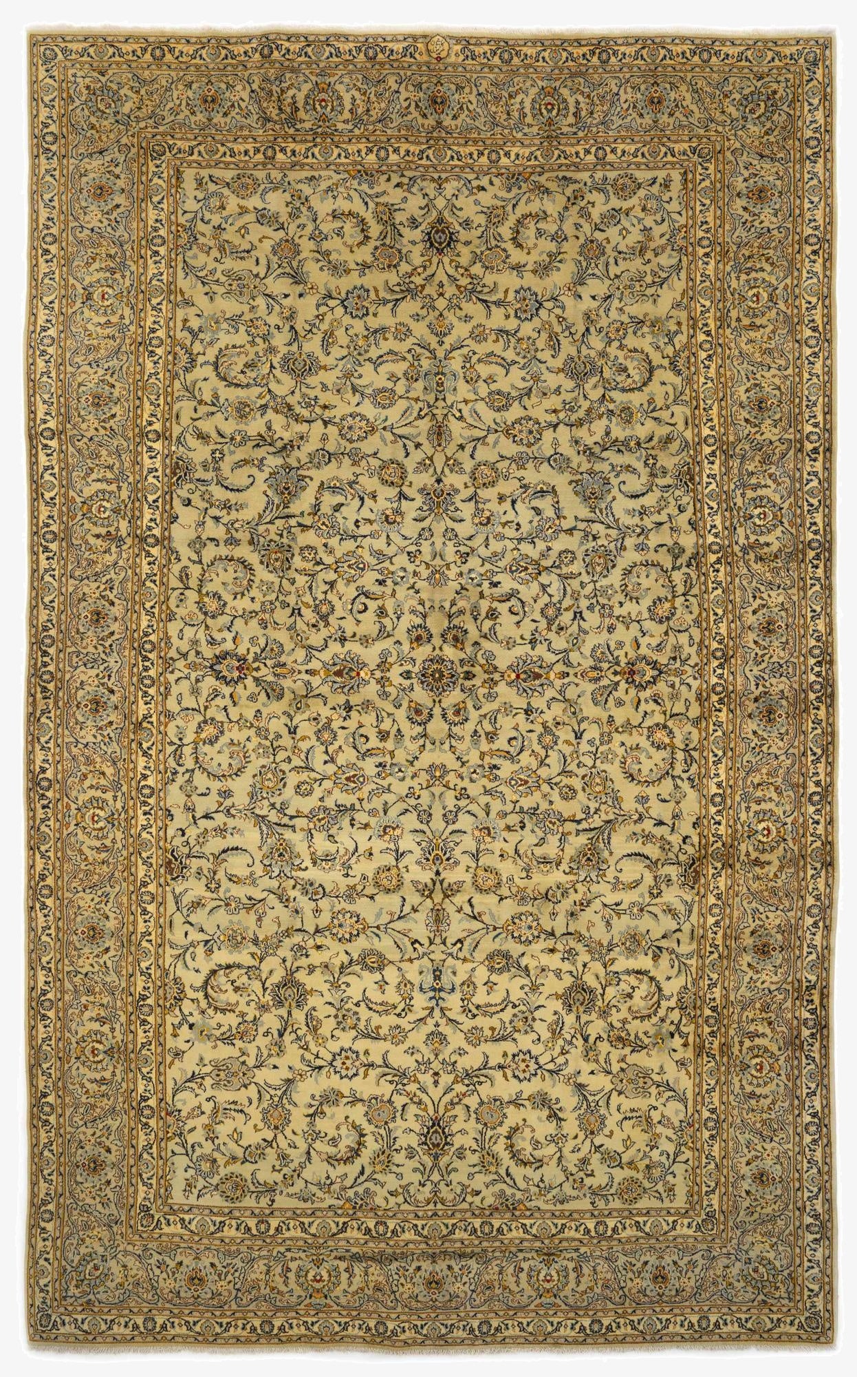  10' x 15' 11  Hand Knotted Kashan Persian Wool Rug