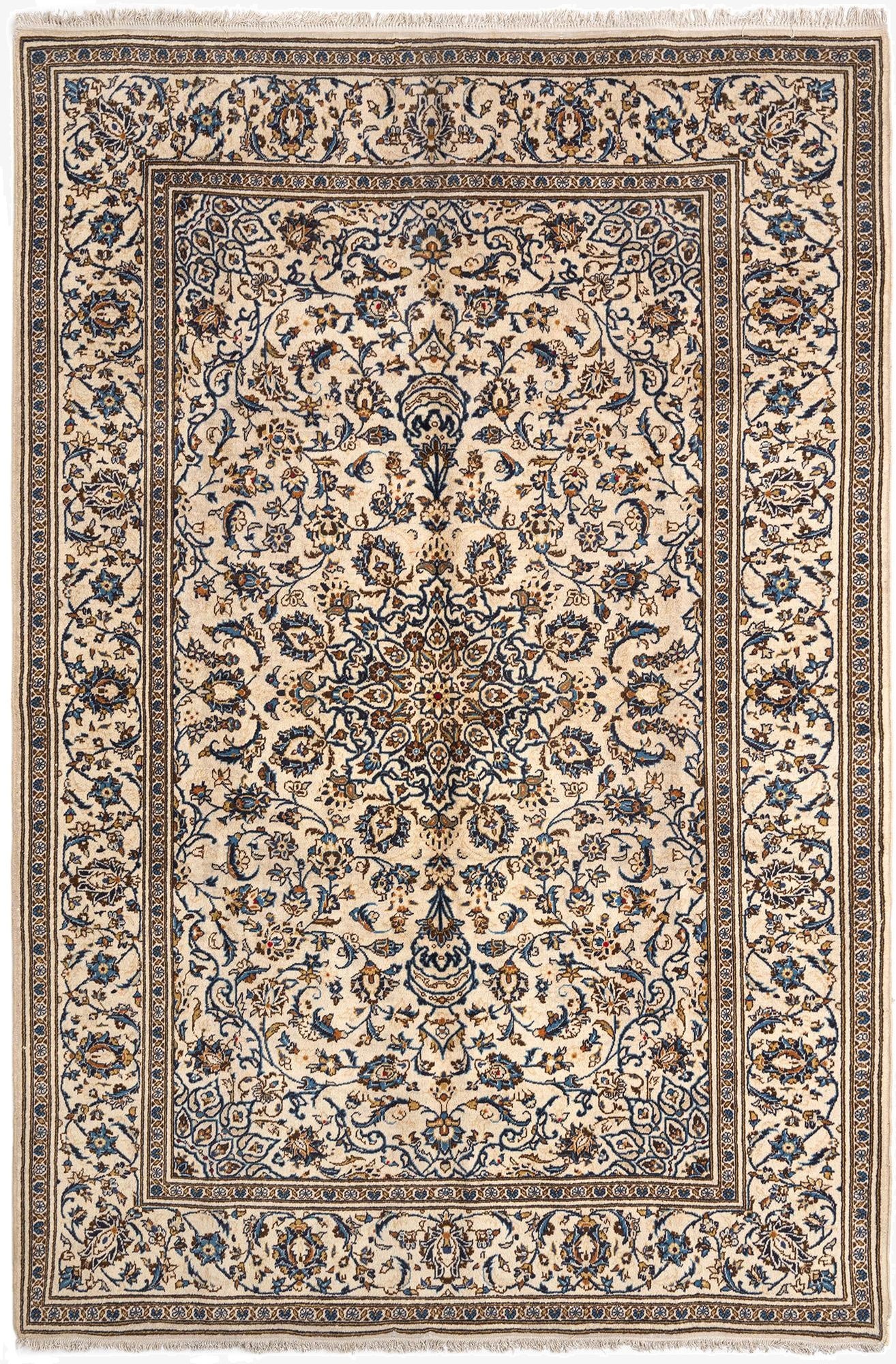  6' 4 x 9' 6 Kashan Wool Rug