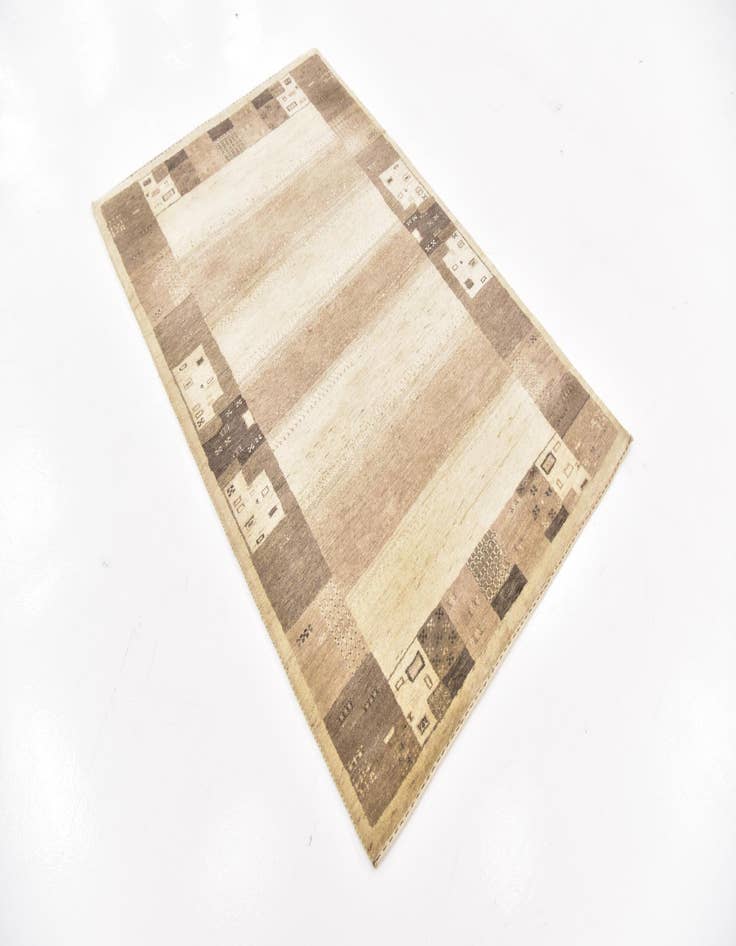 Detail image of  4' x 6' 2  Hand Knotted Kashkuli Gabbeh Wool Rug