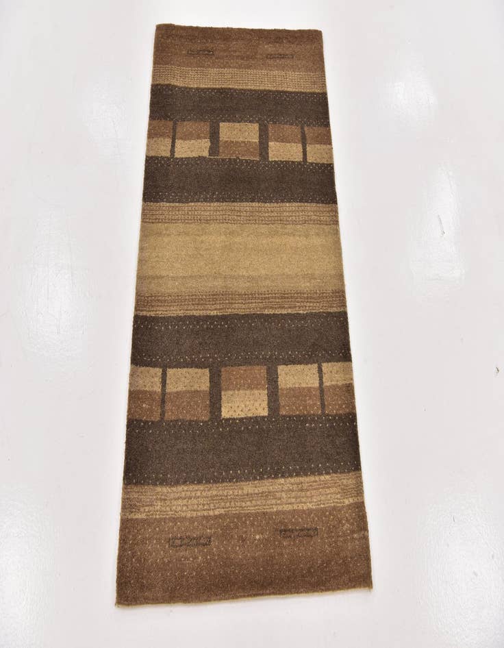 Detail image of  2' 7 x 4' 4  Hand Knotted Kashkuli Gabbeh Wool Rug