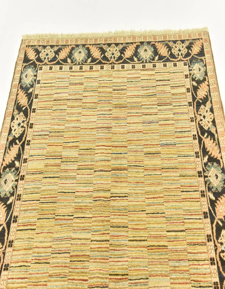 Detail image of  4' 8 x 6' 5  Hand Knotted Kashkuli Gabbeh Oriental Wool Rug