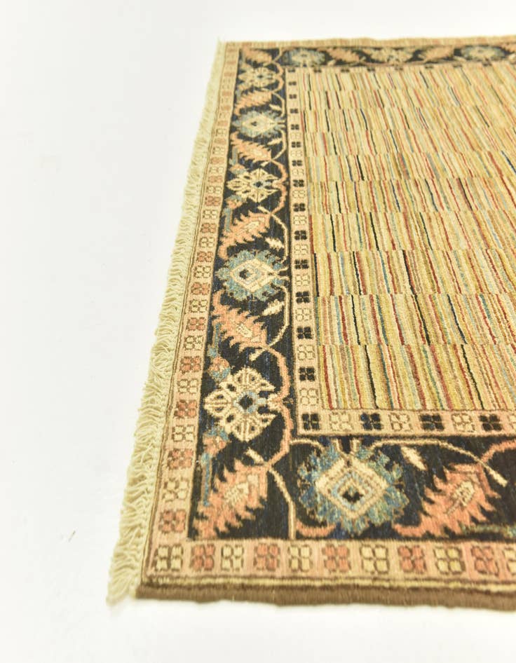 Detail image of  4' 8 x 6' 5  Hand Knotted Kashkuli Gabbeh Oriental Wool Rug