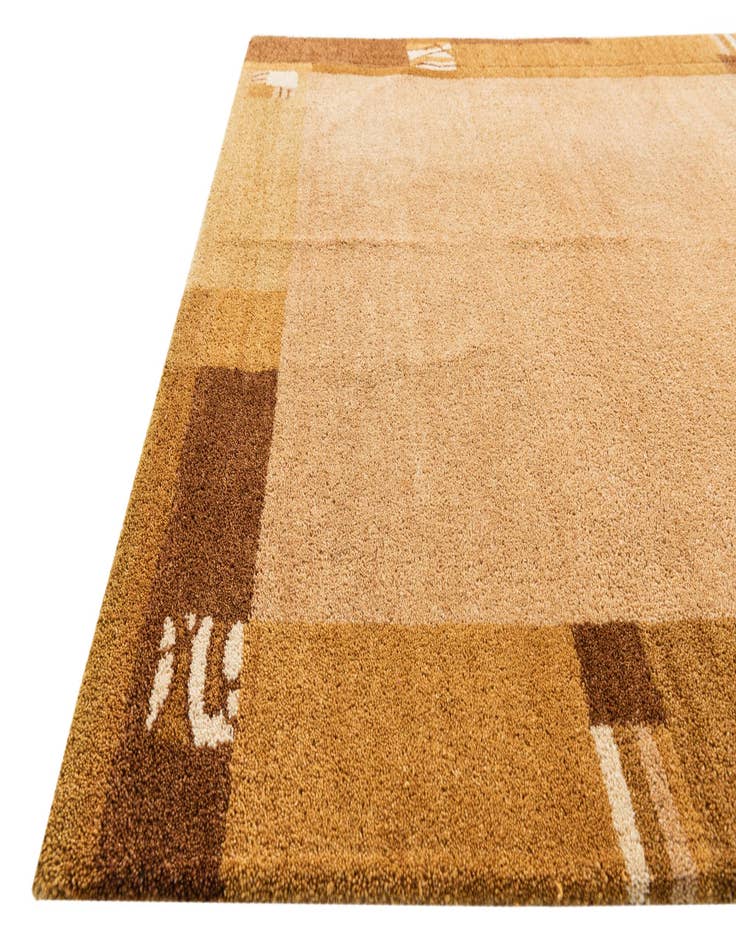 Detail image of  4' 7 x 6' 6 Kashkuli Gabbeh Wool Rug