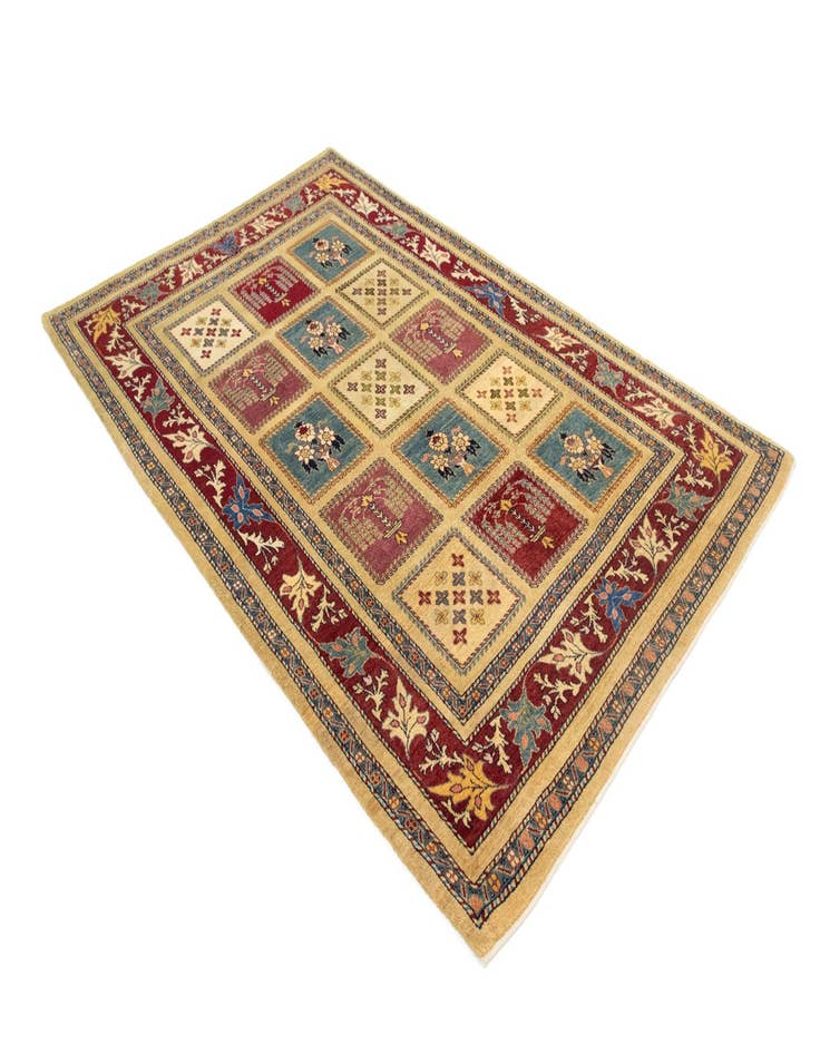 Detail image of  5' 5 x 8' 2  Hand Knotted Kashkuli Persian Rug