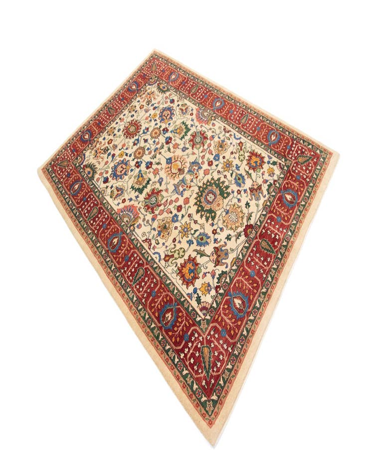 Detail image of  5' 7 x 7' 10  Hand Knotted Kashkuli Persian Rug