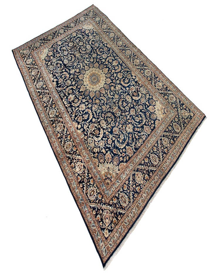 Detail image of  7' 10 x 11' 7  Hand Knotted Kashmar Persian Wool Rug