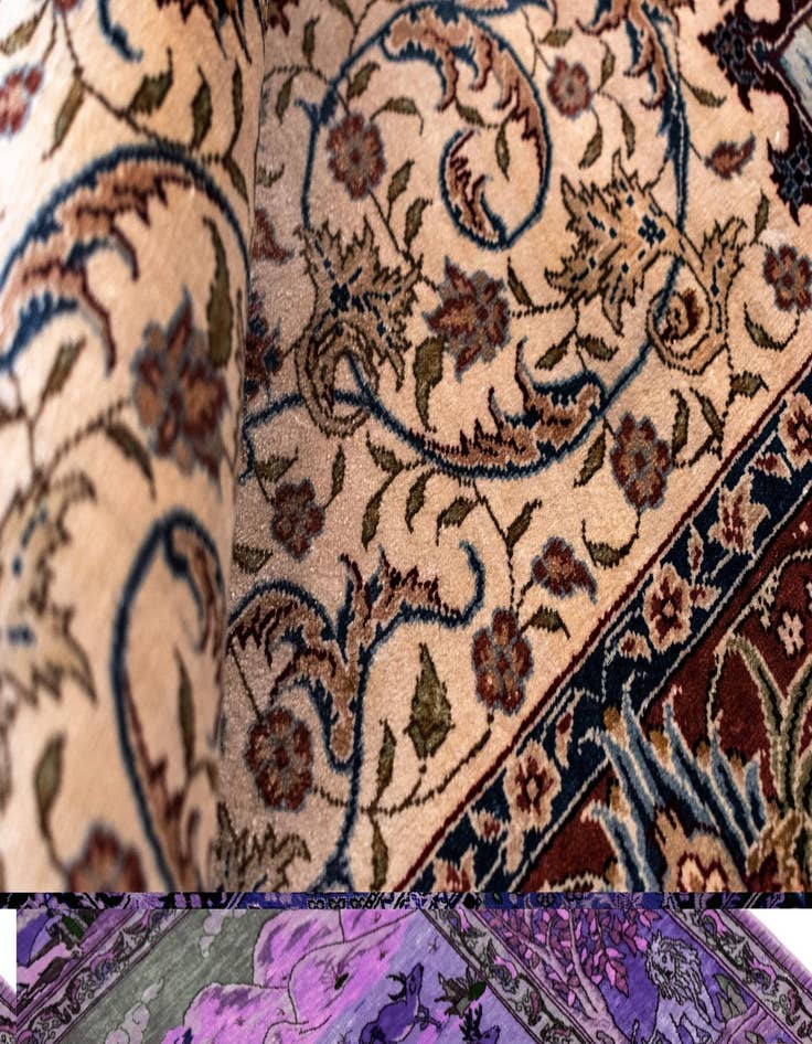 Detail image of  2' 1 x 3' Kayseri Silk Rug