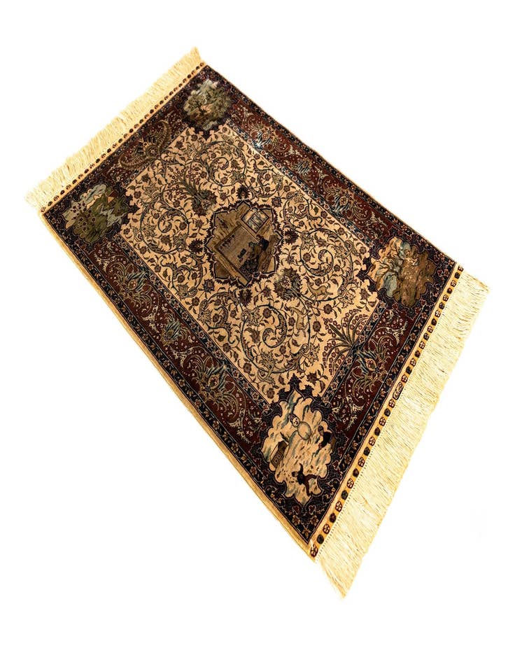 Detail image of  2' 1 x 3' Kayseri Silk Rug