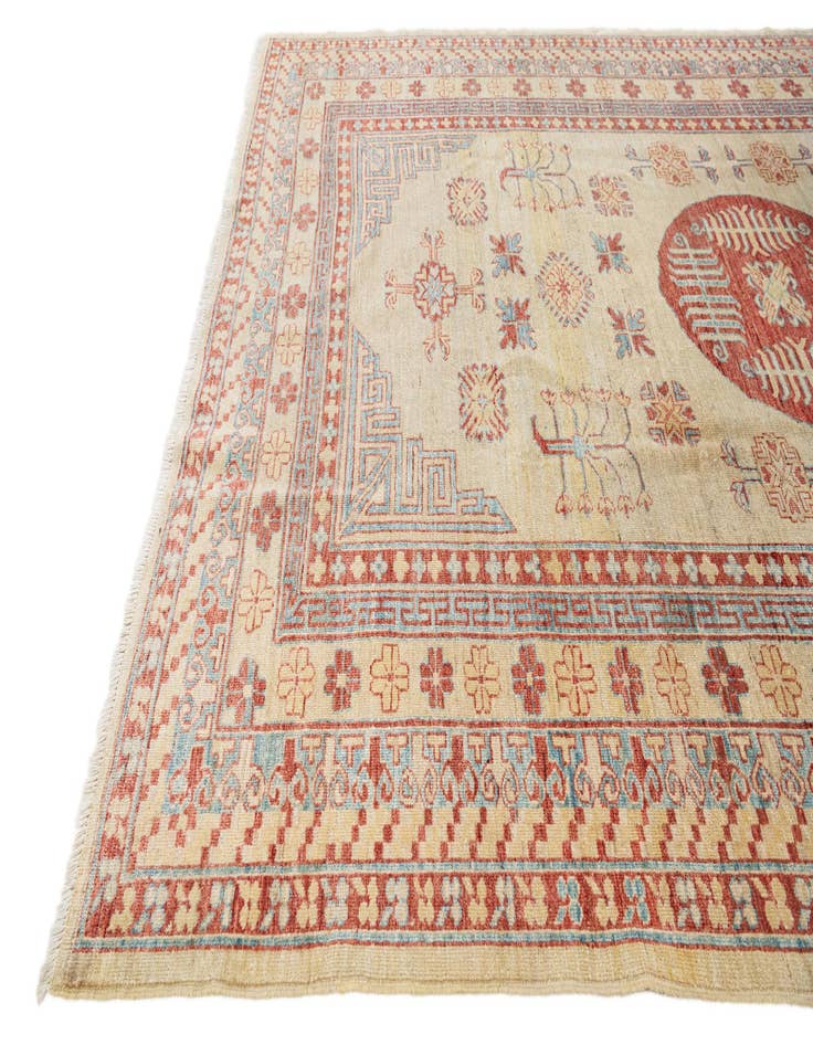 Detail image of  6' 6 x 9' 7  Hand Knotted Kazak Wool Rug
