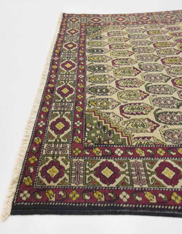 Detail image of  4' 5 x 6' 9  Hand Knotted Kazak Oriental Wool Rug