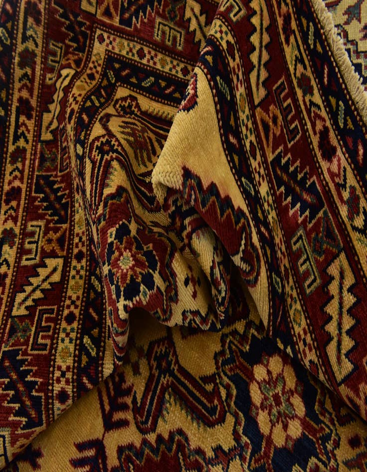 Detail image of  4' 9 x 6' 2  Hand Knotted Kazak Rug