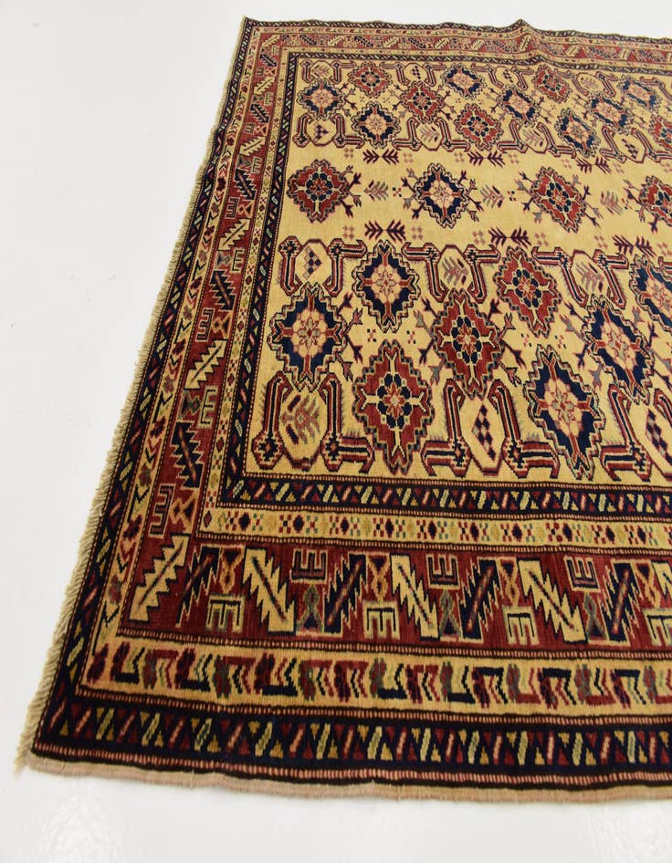 Detail image of  4' 9 x 6' 2  Hand Knotted Kazak Rug