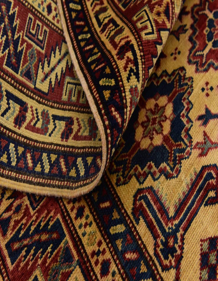 Detail image of  4' 9 x 6' 2  Hand Knotted Kazak Rug
