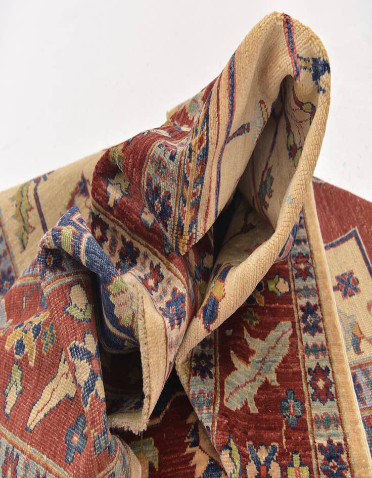 Detail image of  5' 8 x 7' 10  Hand Knotted Kazak Oriental Wool Rug