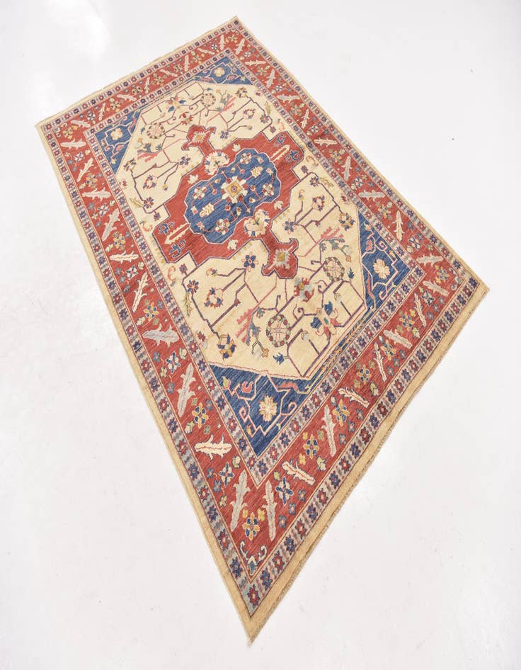 Detail image of  5' 8 x 7' 10  Hand Knotted Kazak Oriental Wool Rug