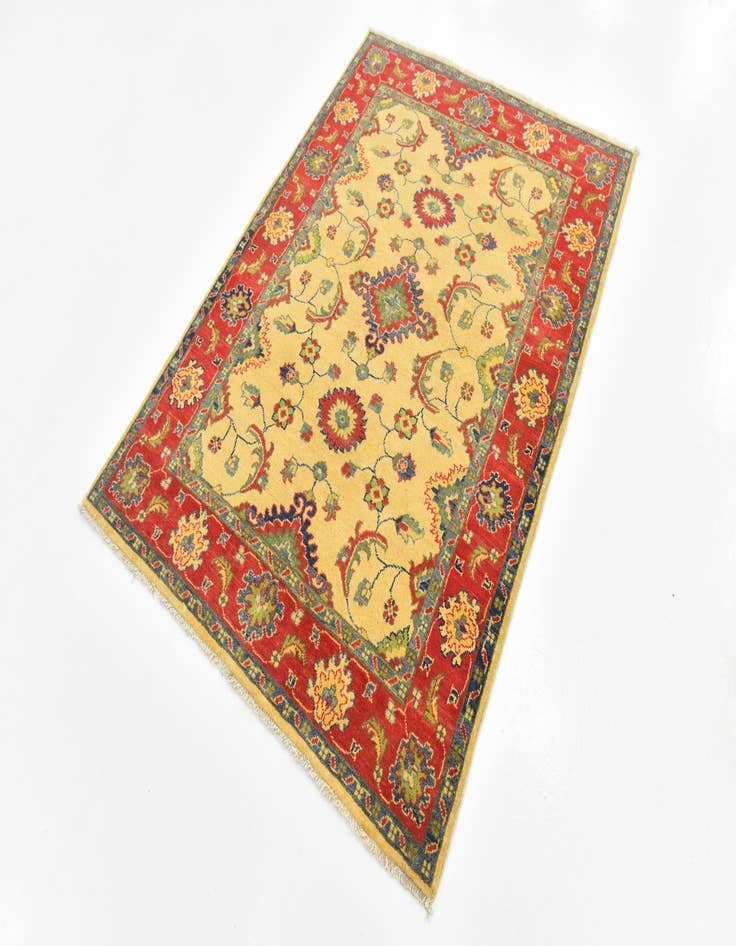 Detail image of  4' 2 x 5' 8  Hand Knotted Kazak Rug