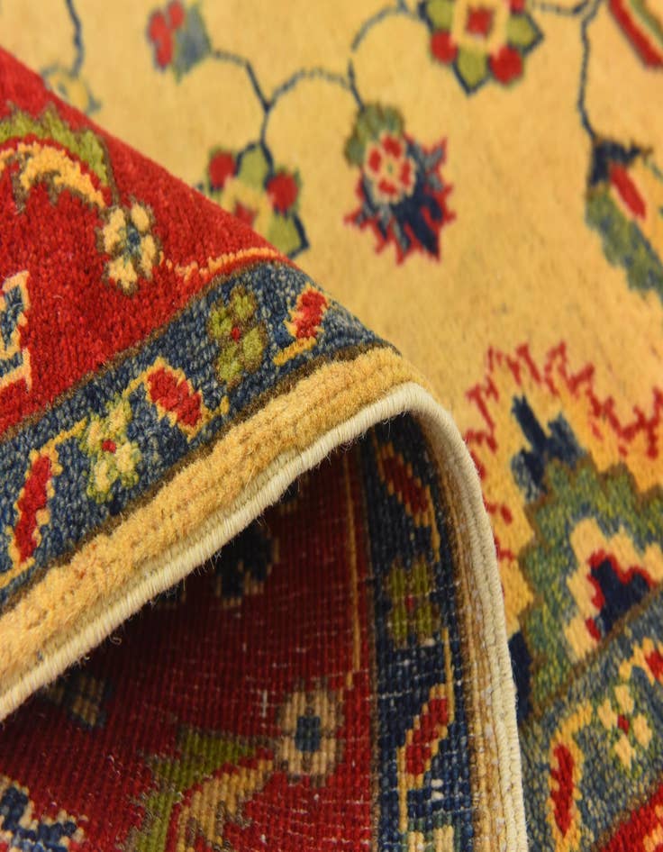Detail image of  4' 2 x 5' 8  Hand Knotted Kazak Rug