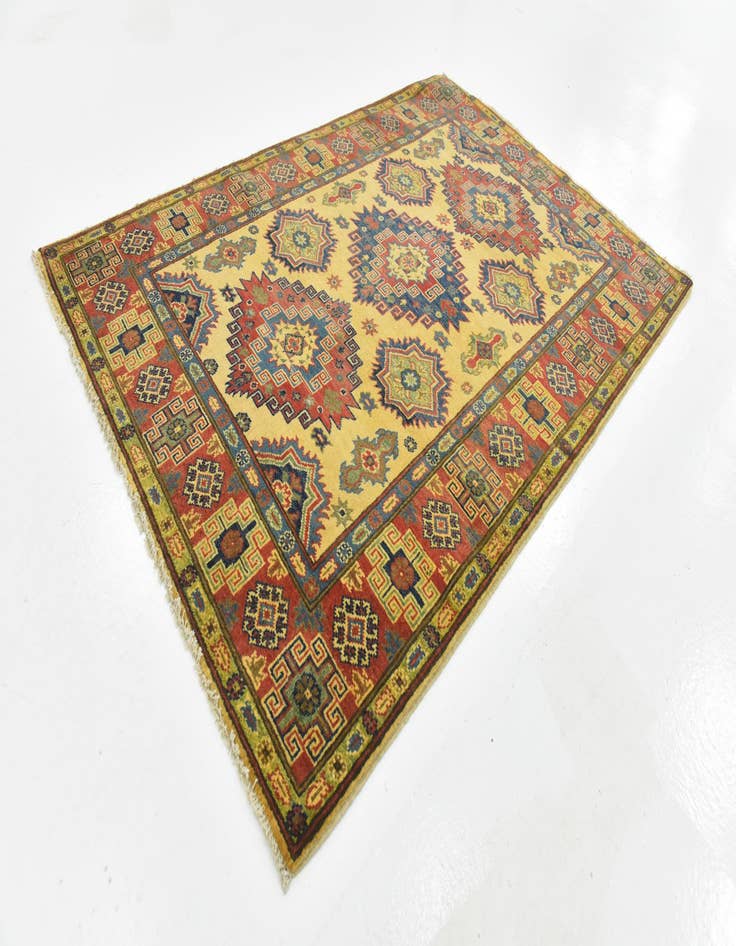 Detail image of  4' 2 x 6' 1  Hand Knotted Kazak Rug