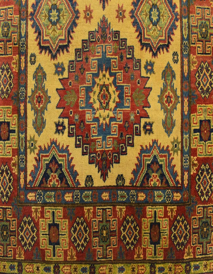 Detail image of  4' 2 x 6' 1  Hand Knotted Kazak Rug
