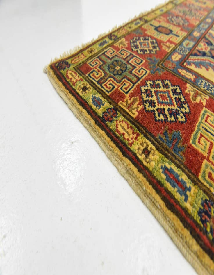 Detail image of  4' 2 x 6' 1  Hand Knotted Kazak Rug