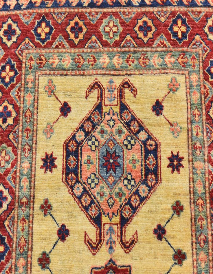 Detail image of  2' 9 x 4'  Hand Knotted Kazak Oriental Rug
