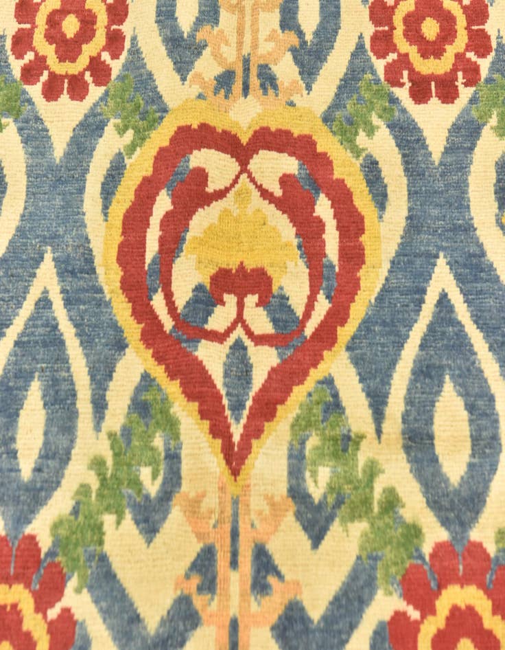 Detail image of  5' x 7' 4  Hand Knotted Kazak Rug