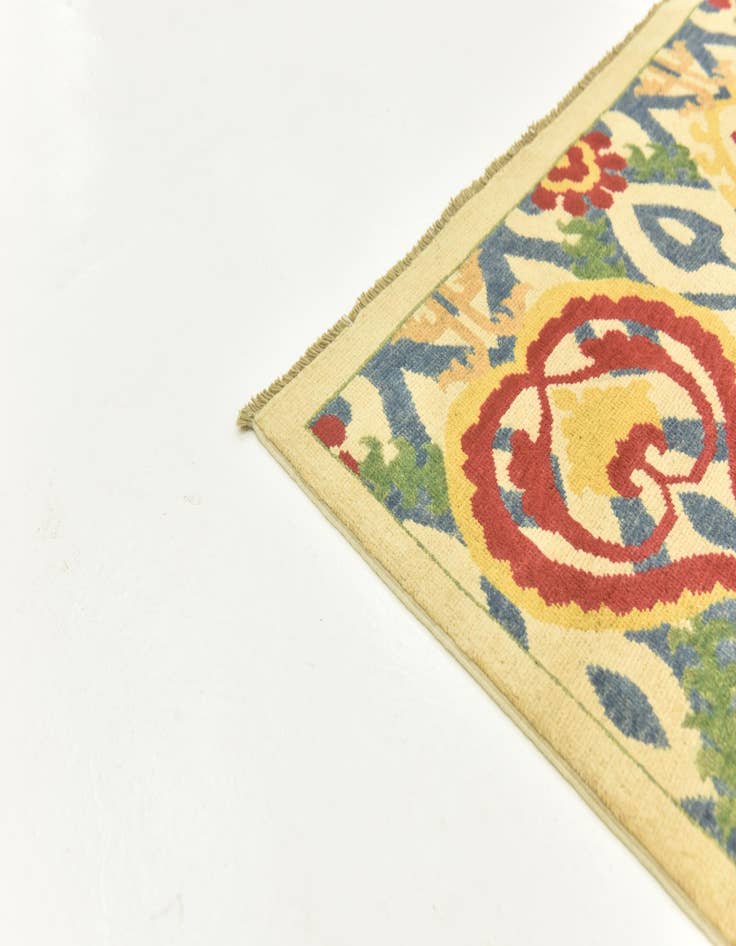 Detail image of  5' x 7' 4  Hand Knotted Kazak Rug