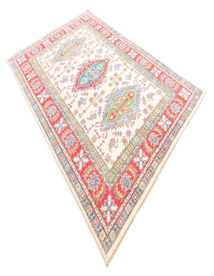 Detail image of  6' x 9'  Hand Knotted Kazak Rug