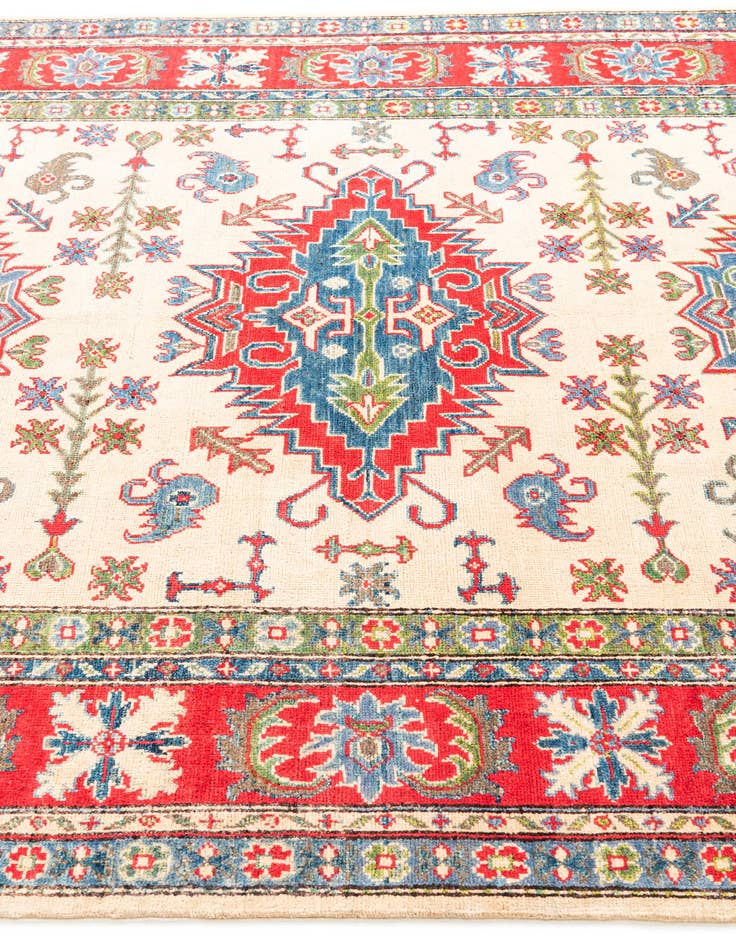 Detail image of  6' x 9'  Hand Knotted Kazak Rug