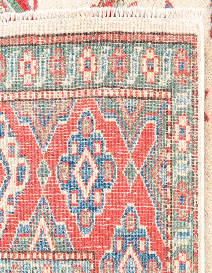 Detail image of  6' x 9' 1  Hand Knotted Kazak Rug
